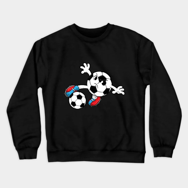 Soccer player with Soccer shoes and Soccer ball Crewneck Sweatshirt by Markus Schnabel